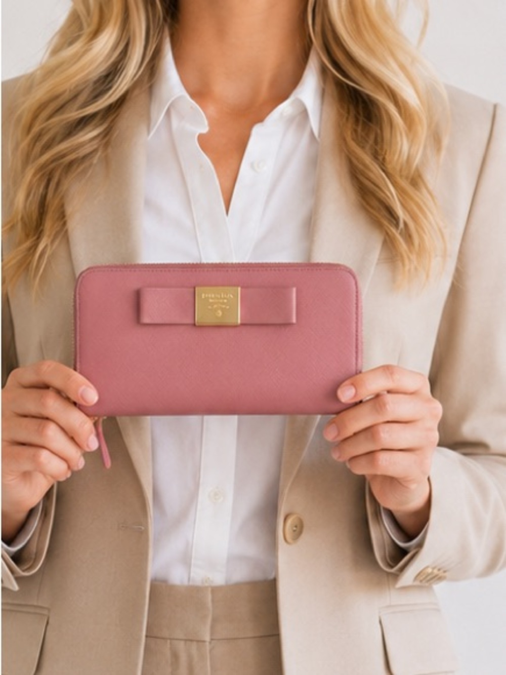 Prada Saffiano Fiocco Bow Wallet